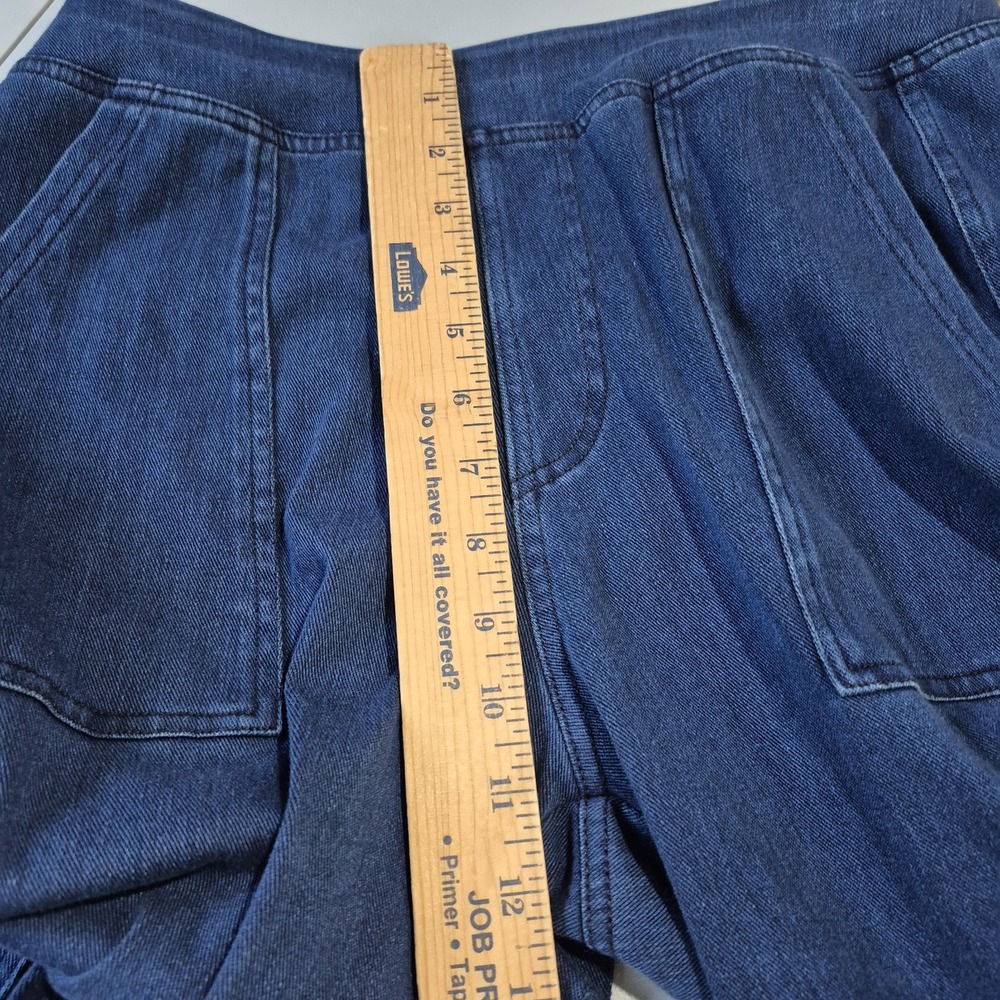 Halara Jeans Womens Medium Petite Wide Leg Cargo Cropped Flex Denim *Hemmed - Picture 8 of 10